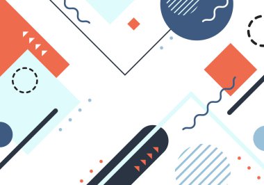 Şablon tasarımı için soyut renkli geometrik desen tasarımı. Tasarlanmış arka plan şekilleri olan minimal stil. vektör