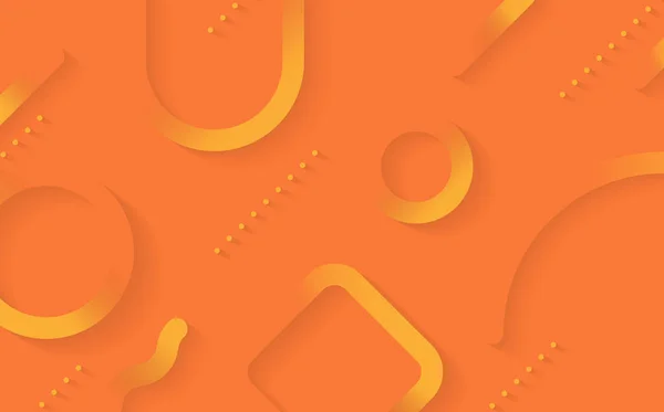 Abstraktes Orangefarbenes Und Gelbes Gradientendesign Mit Geometrischen Mustern Einfaches Design Stockillustration