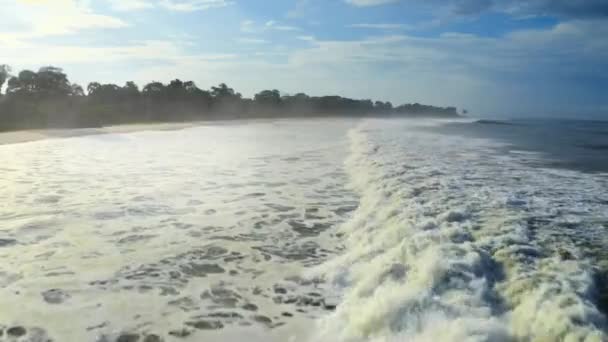 Costa Playa Que Está Protegida Dentro Del Parque Nacional Loango — Vídeo de stock