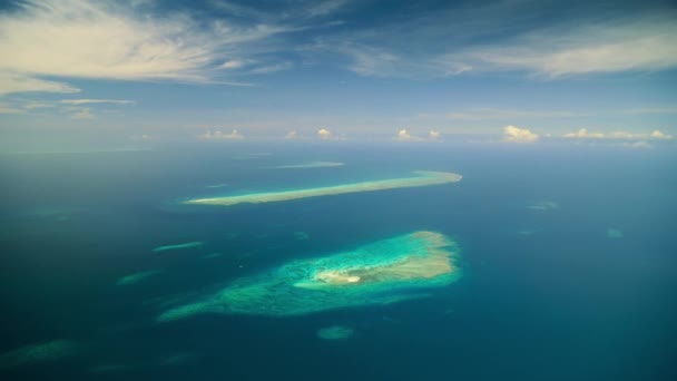 Luftaufnahme Des Jüngsten Korallenriffsystems Der Welt Great Barrier Reef Pazifischer — Stockvideo