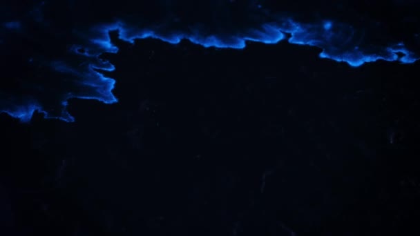 Jaskrawe Pływy Spowodowane Miliardami Dinoflagellanów Które Jednokomórkowymi Stworzeniami Toyama Bay — Wideo stockowe