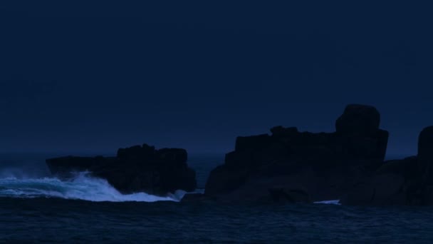 Geceleri Pasifik Okyanusu Nun Havadan Görünüşü Palau Nun Uzak Takımadaları — Stok video