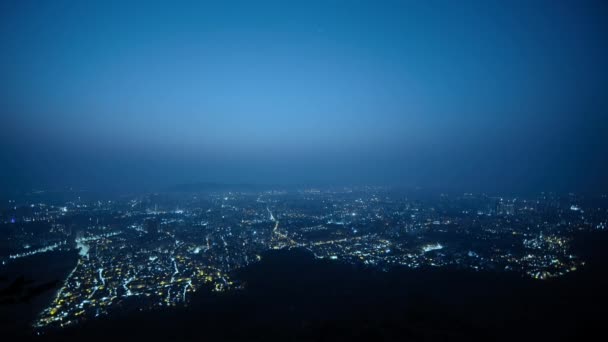 Widok Lotu Ptaka Miasto Nocy Mumbai Indie — Wideo stockowe