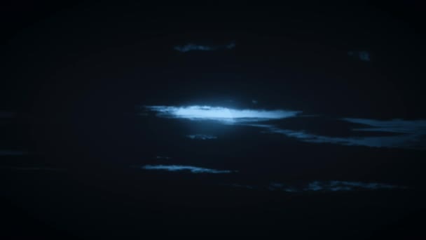 Cielo Notturno Con Luna Piena Tra Nuvole Parco Nazionale Hwange — Video Stock