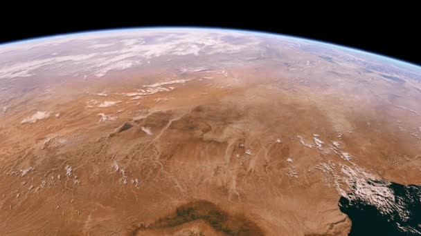 Aerial Landscape Rub Khali Desert Largest Sand Sea World Arabian — Stock Video
