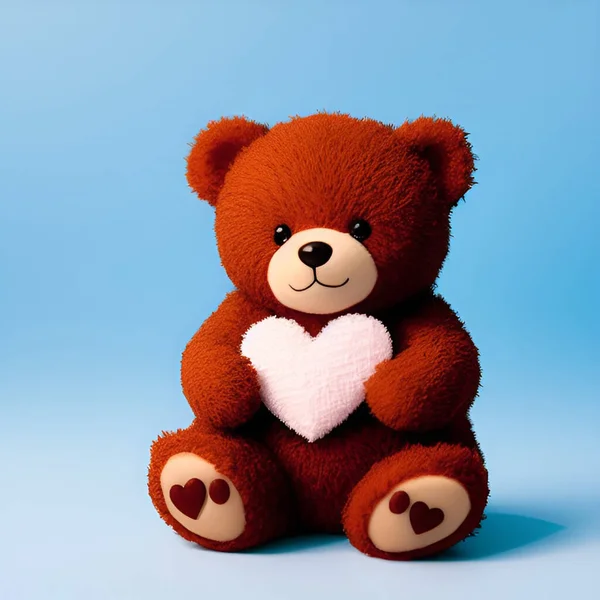 Urso Bonito Carrega Mini Coração —  Vetores de Stock