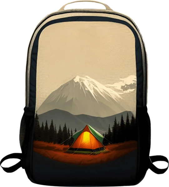 Ein Campingrucksack Für Abenteuer — Stockvektor