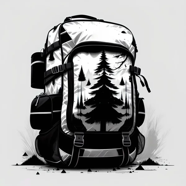 Campingryggsäck För Äventyr — Stock vektor