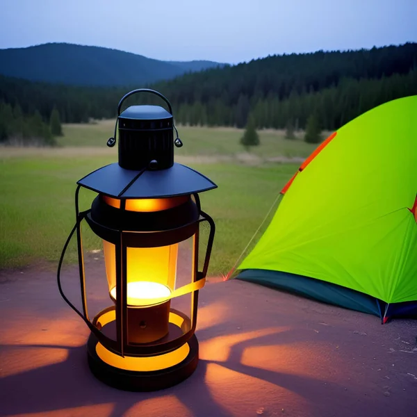 Una Linterna Para Aventura Camping Decoración — Archivo Imágenes Vectoriales