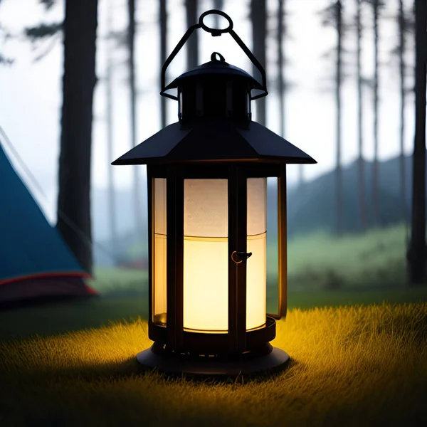 露营或装饰用的灯笼 — 图库矢量图片