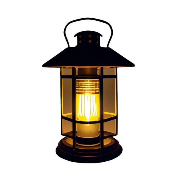 Une Lanterne Pour Aventure Camping Décoration — Image vectorielle