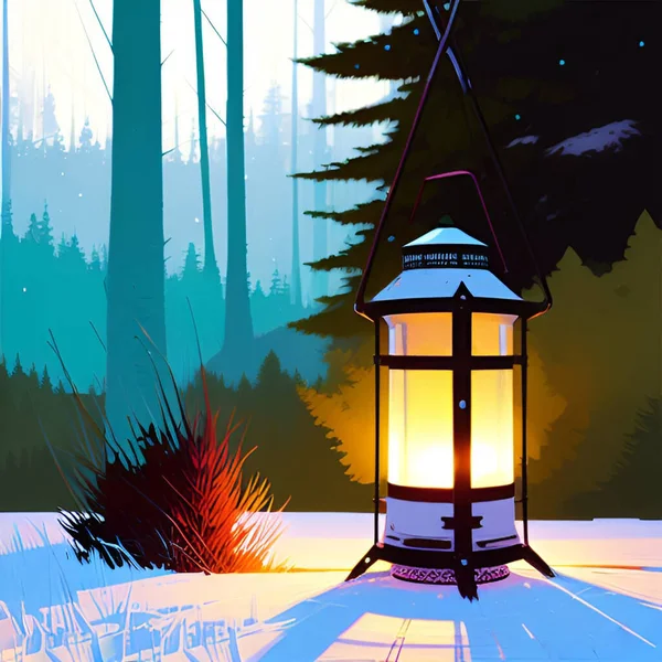 stock vector a lantern for aventure , camping or decoration