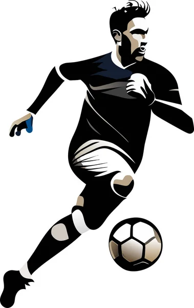 Soccer Sportif Sur Fond Blanc — Image vectorielle