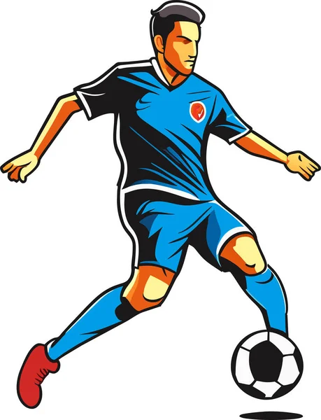 Soccer Sportif Sur Fond Blanc — Image vectorielle