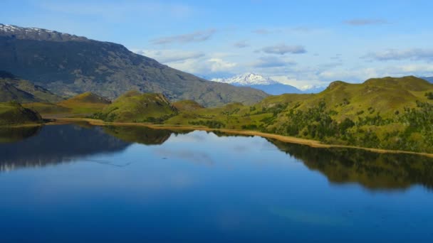 Luftlandschaft Entlang Der Andenkette Liegt Der Patagonien Nationalpark — Stockvideo