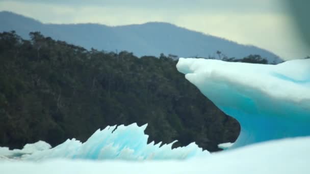 Blick Auf Den San Rafael Gletscher Ist Einer Der Hauptauslassgletscher — Stockvideo