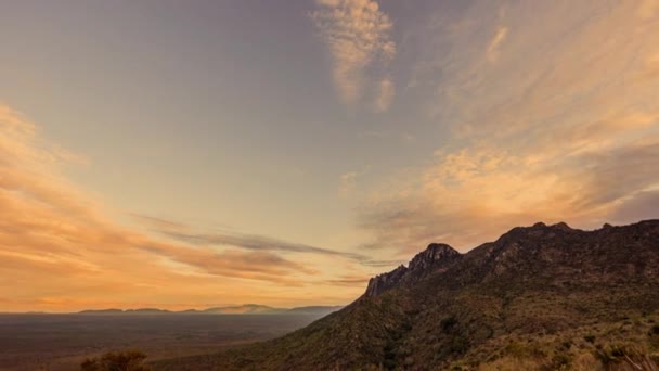 Zeitraffer Der Landschaftsaufnahme Des Tsavo Nationalparks Mit Sonnenuntergang Kenia — Stockvideo