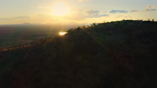 Letecký Výhled Krajinu Národního Parku Tsavo Keňa — Stock video