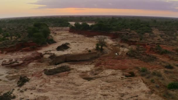 Luftaufnahme Des Tsavo Nationalparks Kenia — Stockvideo