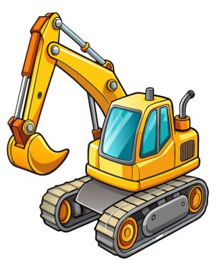 A photorealistic image of a Excavator construction.  Generative AI. clipart