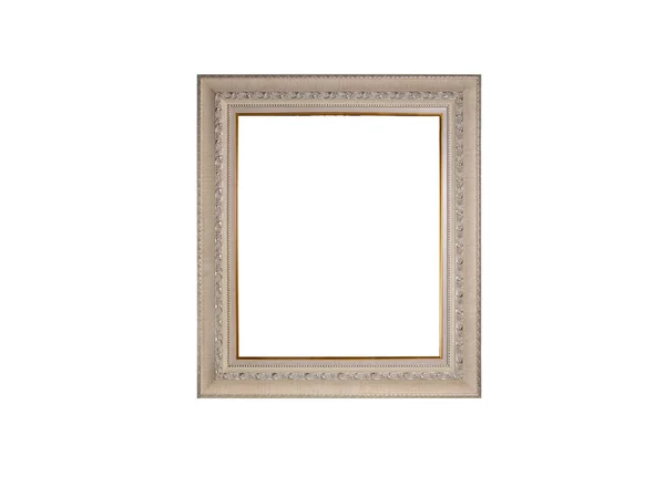 Isolated Photo Frame Wooden Antique Photo Frame White Background Files — 스톡 사진