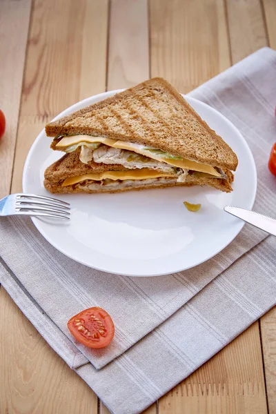 Здоровая Закуска Веганский Сэндвич Овощами Устричным Грибом Высокопитательный Способствует Здоровью — стоковое фото