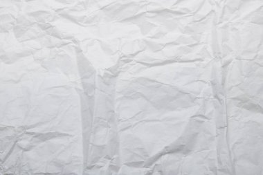 Kırışmış beyaz kağıt ve kopyalama alanının Rustik arkaplanı.