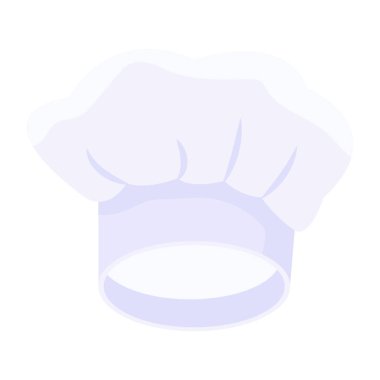 Şef şapkasının kullanışlı düz vektörü. 