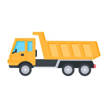 Çöp kamyonunun düz vektörünü kullanmak kolay 