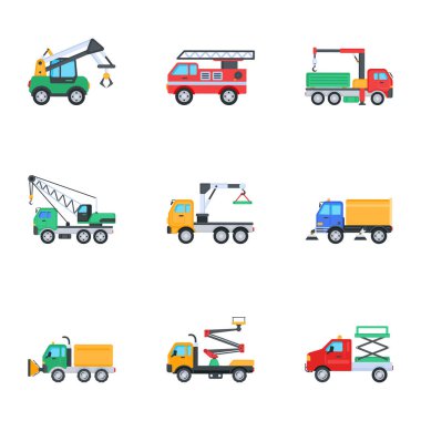 Yapı Araçları Paketi Düz Vektörler 