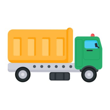 Çöp kamyonunun düz vektörünü kullanmak kolay 