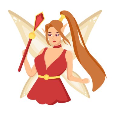 Peri büyüsünün düz bir çizimini al  