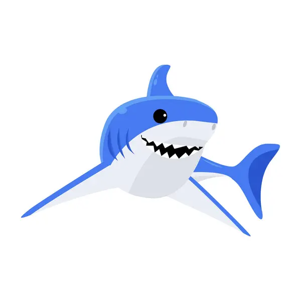 stock vector Download flat vector design of shark 