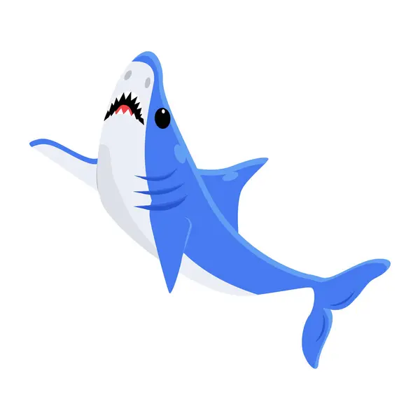 stock vector Download flat vector design of shark 