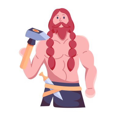 Hephaestus 'un modaya uygun düz çizimi