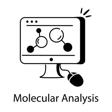 Çizim biçiminde bir moleküler analiz simgesi