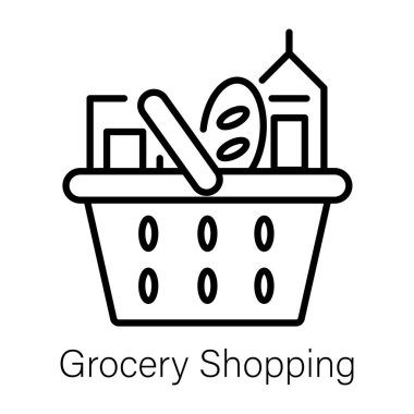 Market alışverişinin bir simgesi. 
