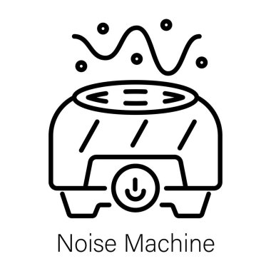 A line icon of noise machine  clipart