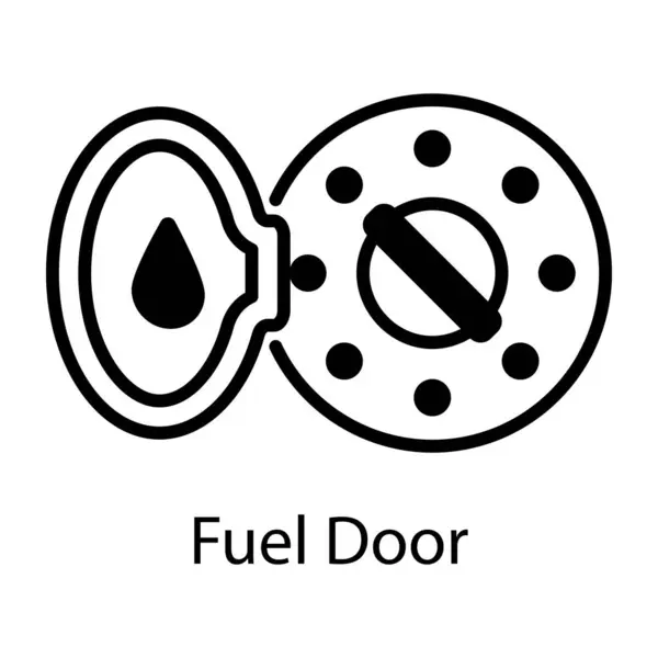 stock vector Fuel door icon designed in outline style 