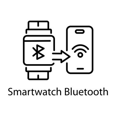 smartwatch bluetooth 'un satır biçimi simgesi 