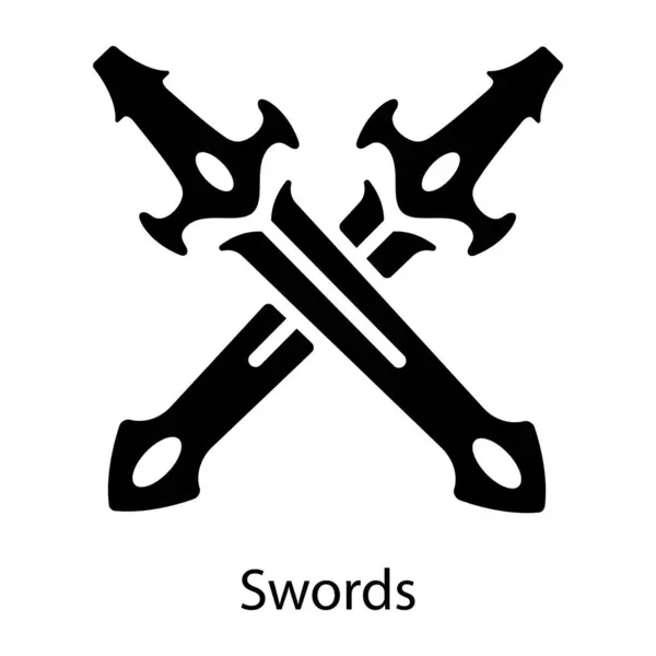 stock vector Swords icon in solid style 