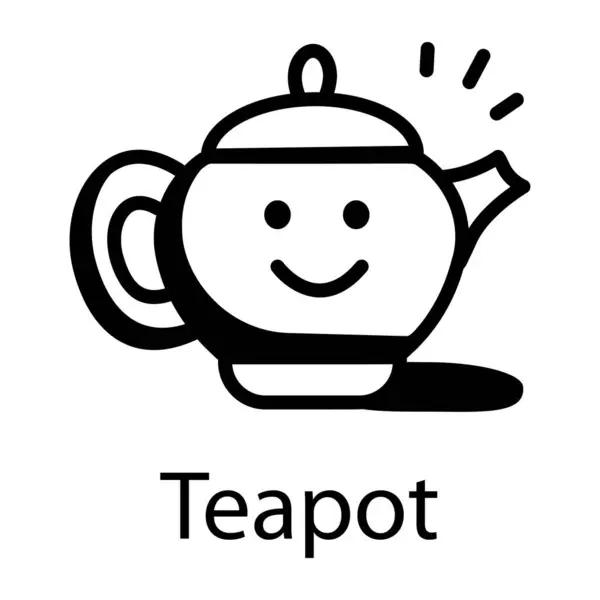 stock vector Teapot hand drawn style icon 