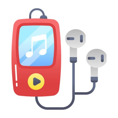 mp3 oynatıcısının düz stil simgesi 