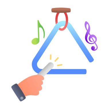 A flat style icon of idiophone  clipart