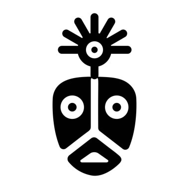 A filled style icon of taino water  clipart