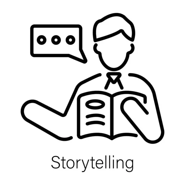 Stock vector Storytelling icon in linear style