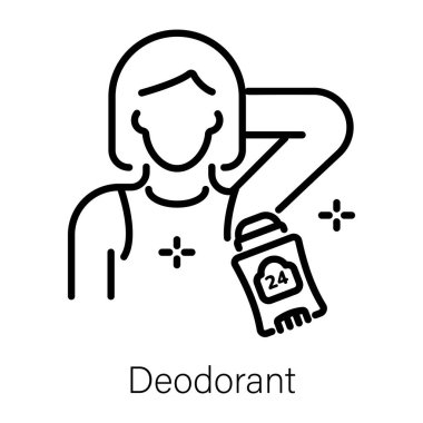 Taslak biçiminde deodorant simgesi