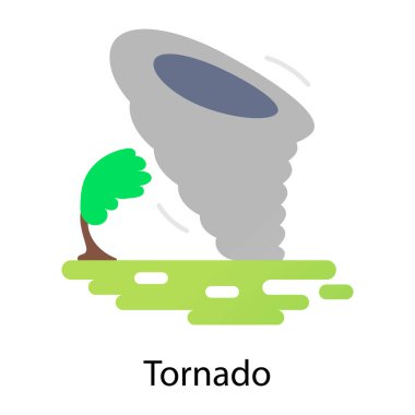 Tornado 'nun düz stil simgesi 