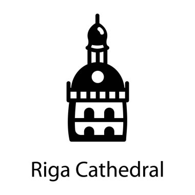 Riga katedral simgesi yarım yamalak şekilde 