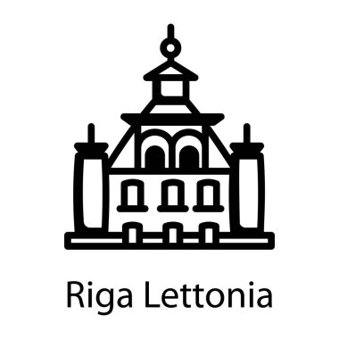 Riga lettonia 'nın çizim tarzı simgesi 